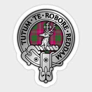 Clan Crawford Crest & Tartan Sticker